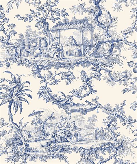 Dior Toile De Jouy Wallpaper .